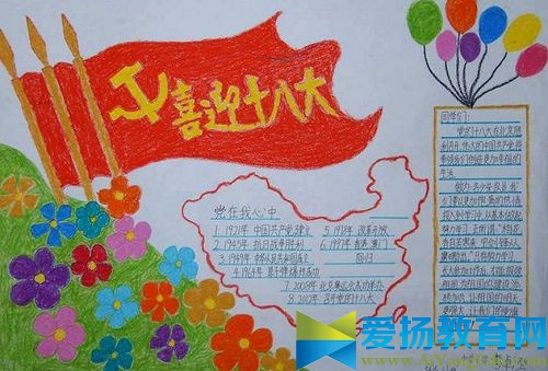 喜迎十九大我向习爷爷说句心里话手抄报图片模板简单又漂亮