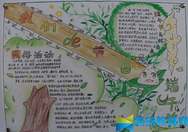 儿童画端午节手抄报版面设计图大全