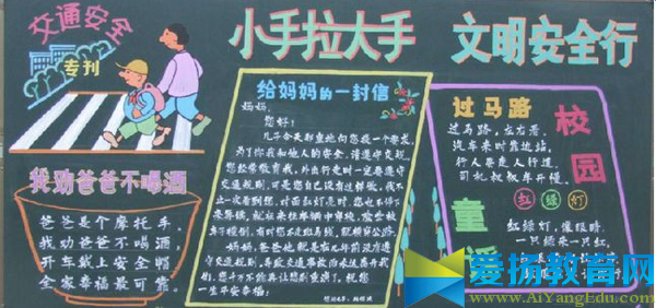 小学五年级安全黑板报图片