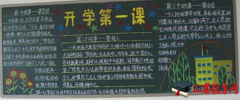 小学生新学期开学黑板报