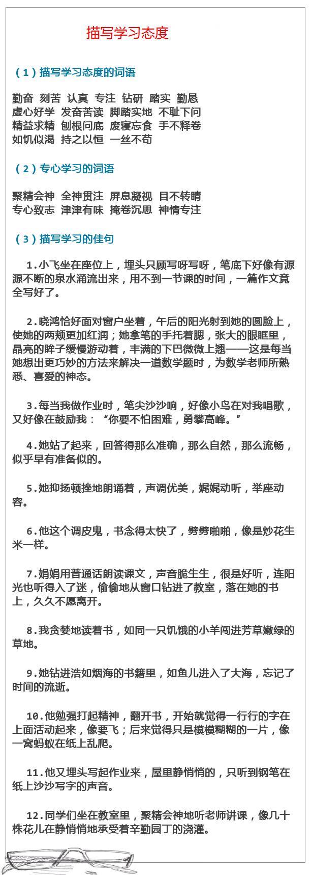 初一作文开头好词好句结尾