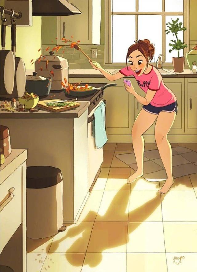 描写独身女子的句子